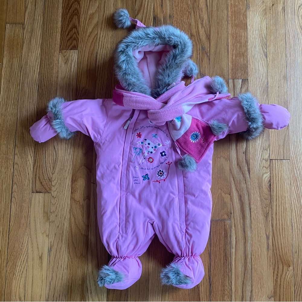 Deux Par Deux 3pc Snowsuit Girls Size 3m